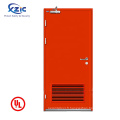 UL / FM / WH Double Leaf Steel Fire Door Design Company Portes d&#39;incendie avec panneaux de verre